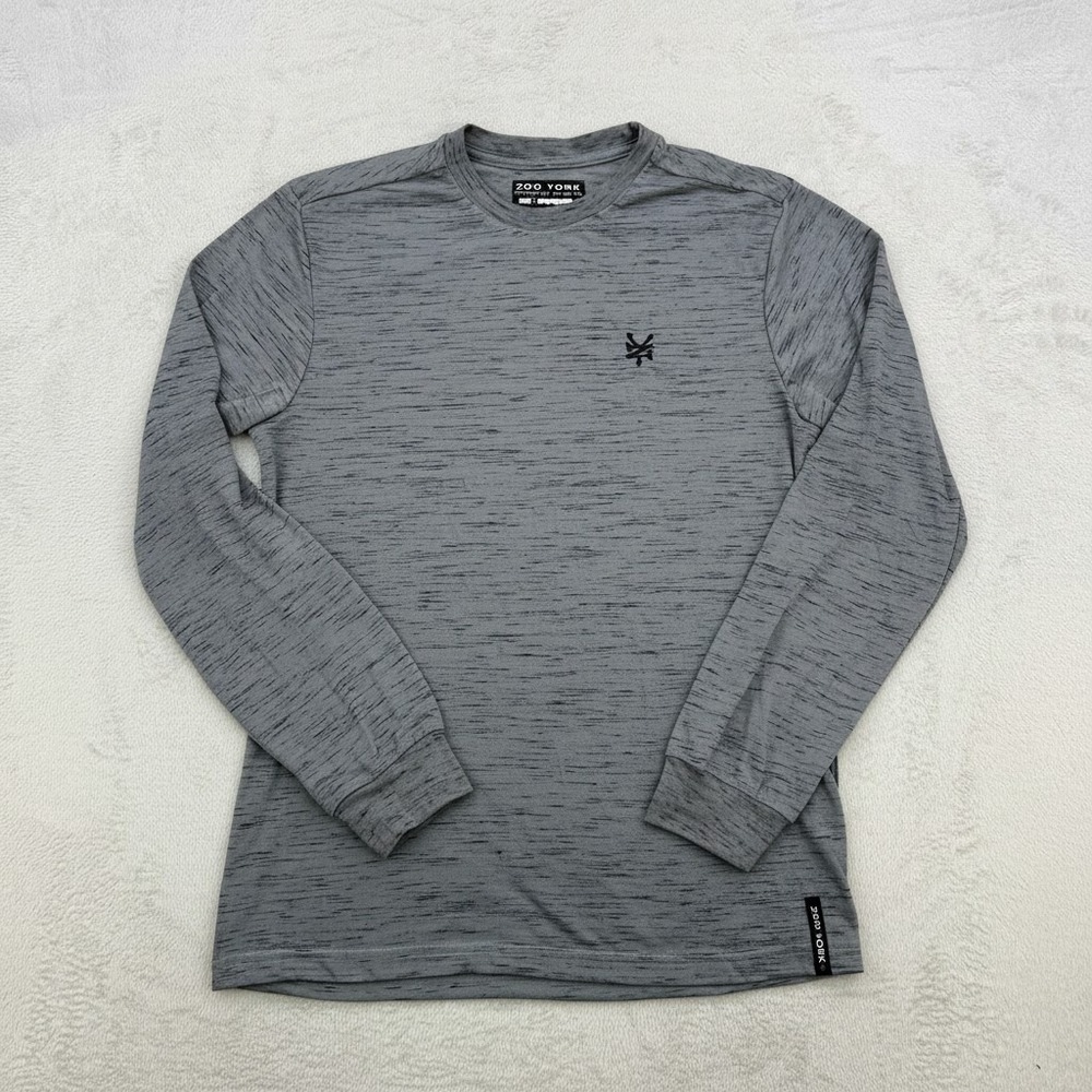 Zoo York Shirt Mens XL Gray Space Dye Long Sleeve Logo Skater Streetwear